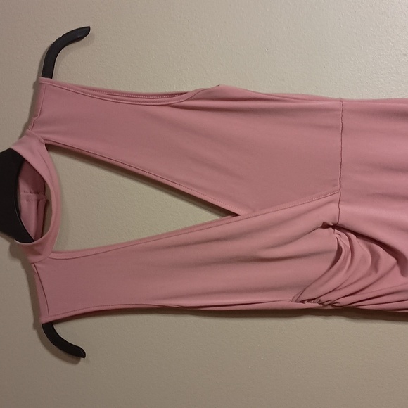 Fashion Nova Pink Vee Neck Body Con Dress - Picture 7 of 7